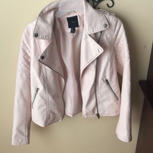 Pink forever21 leather jacket